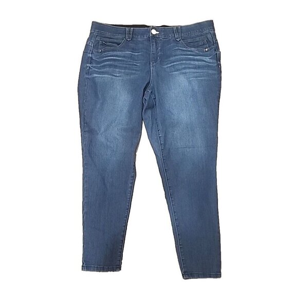 Democracy Ab Solution Jeans Hi-Rise Blue Plus Women's 20W - Picture 2 of 10